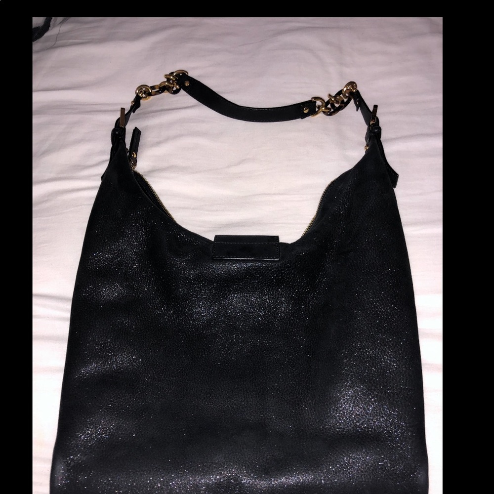Black leather/suede Fendi purse